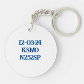 おめでとうの最初の単独飛行 キーホルダー (裏面)