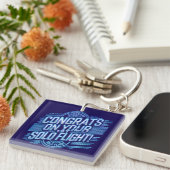 おめでとうの最初の単独飛行 キーホルダー (正面右)