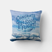 おめでとうの最初の単独飛行 クッション (正面)