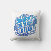 おめでとうの最初の単独飛行 クッション (正面)