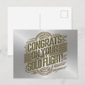 おめでとうの最初の単独飛行 ポストカード (正面/裏面)