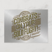 おめでとうの最初の単独飛行 ポストカード (正面)