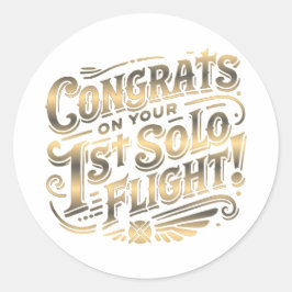 おめでとうの最初の単独飛行 ラウンドシール
