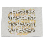 おめでとうの最初の単独飛行 ラージペーパーバッグ (正面)