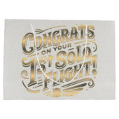 おめでとうの最初の単独飛行 ラージペーパーバッグ (裏面)