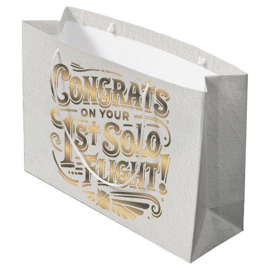 おめでとうの最初の単独飛行 ラージペーパーバッグ (裏面アングル)