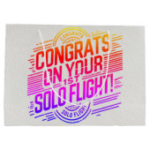おめでとうの最初の単独飛行 ラージペーパーバッグ (裏面)