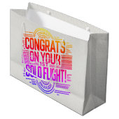 おめでとうの最初の単独飛行 ラージペーパーバッグ (正面アングル)