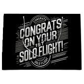 おめでとうの最初の単独飛行 ラージペーパーバッグ (正面)