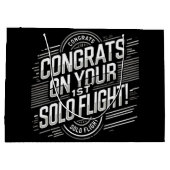 おめでとうの最初の単独飛行 ラージペーパーバッグ (裏面)