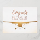 おめでとうの最初の単独飛行 箔シーズンポストカード (正面)