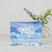 おめでとうの最初の単独飛行 箔シーズンポストカード (立ち正面)