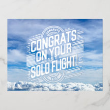 おめでとうの最初の単独飛行