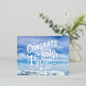 おめでとうの最初の単独飛行 箔シーズンポストカード (立ち正面)