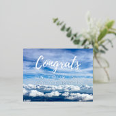 おめでとうの最初の単独飛行 箔シーズンポストカード (立ち正面)