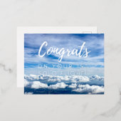 おめでとうの最初の単独飛行 箔シーズンポストカード (正面/裏面)