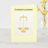 おめでとうの法律書 カード (黄色い花)