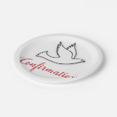 おめでとうの確認金ゴールド、赤 ペーパープレート (アングル)