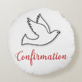 おめでとうの確認金ゴールド、赤 ラウンドクッション (裏面)