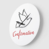 おめでとうの確認金ゴールド、赤 ラージ壁時計 (傾斜)