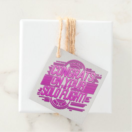 おめでとうの第1回ソロ飛行！ フェイバータグ (インサイチュ)