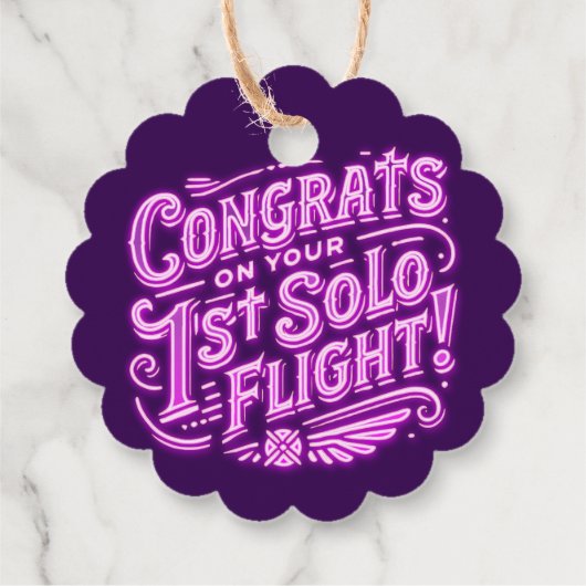 おめでとうの第1回ソロ飛行！ フェイバータグ (裏面)