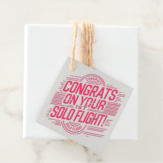 おめでとうの第1回ソロ飛行！ フェイバータグ (インサイチュ)