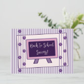 おめでとうの返却新学期フラットカード (スタンド正面)