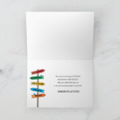 おめでとうの退職道路の方向シンボルや象徴 カード (内部)