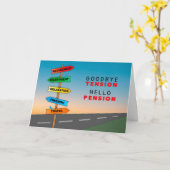 おめでとうの退職Rdサインバイザテンション カード (黄色い花)