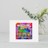 おめでとうはがき～ビスタ表現ー 箔シーズンポストカード (立ち正面)