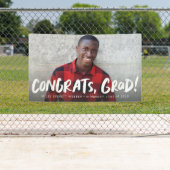 おめでとうはっきりした卒業トレンディー1枚 横断幕 (インサイチュ)