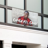 おめでとうはっきりした卒業トレンディー1枚 横断幕 (ビルの外側)