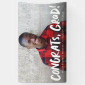 おめでとうはっきりした卒業トレンディー1枚 横断幕 (縦)