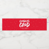 おめでとうはっきりした卒業パーソナライズされた卒業 ペットボトルラベル (シングルラベル)