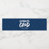 おめでとうはっきりした卒業パーソナライズされた ペットボトルラベル (シングルラベル)