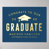 おめでとうは海軍の大学院卒業パーティー 箔ポスター (正面)