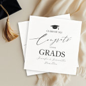 おめでとうは私たちのGrads Twins卒業パーティーへ スタンダードカクテルナプキン