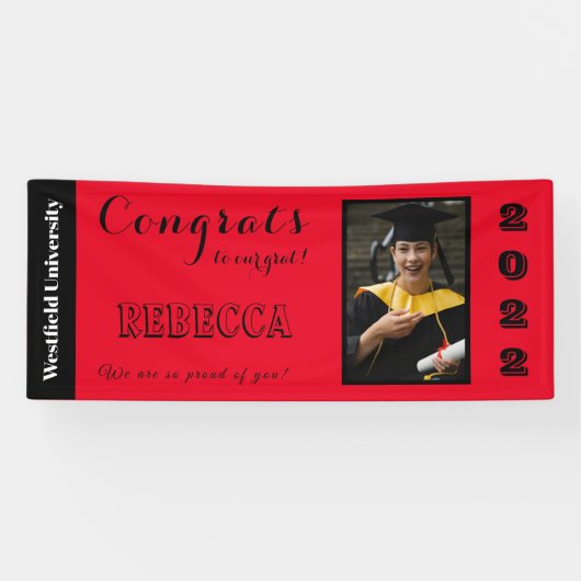 おめでとうは赤の卒業 横断幕 (横)