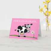 おめでとうは.....乳房の天才をあなたは卒業させます カード (黄色い花)