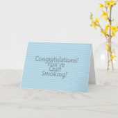 おめでとうやめ喫煙! カード (黄色い花)