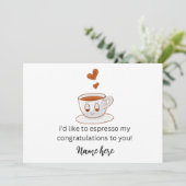 おめでとうをエスプレッソのようにあなたに贈りたい 、 案内状 (スタンド正面)