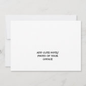 おめでとうをエスプレッソのようにあなたに贈りたい 、 案内状 (裏面)