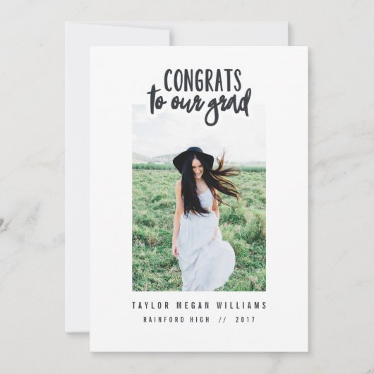 おめでとうをグラッドに（切り抜きイメージ） カード (正面)