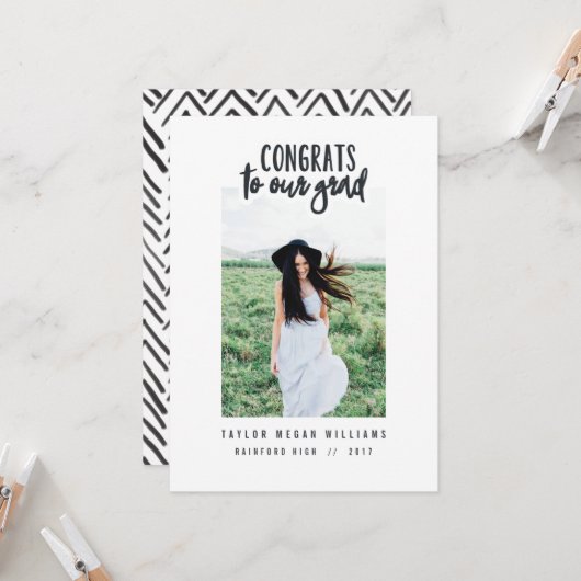 おめでとうをグラッドに（切り抜きイメージ） カード (正面/裏面インサイチュ)