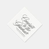 おめでとうを卒業クラシックブラック卒業 スタンダードカクテルナプキン (角)