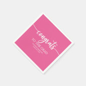 おめでとうを卒業シックな書道卒業 スタンダードカクテルナプキン (角)