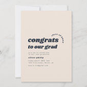 おめでとうを卒業シンプル招待状 招待状 (正面)