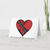 おめでとうを結婚するロマンチックなゴシック様式中世ハート カード (裏面)