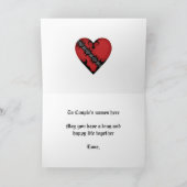 おめでとうを結婚するロマンチックなゴシック様式中世ハート カード (内部)